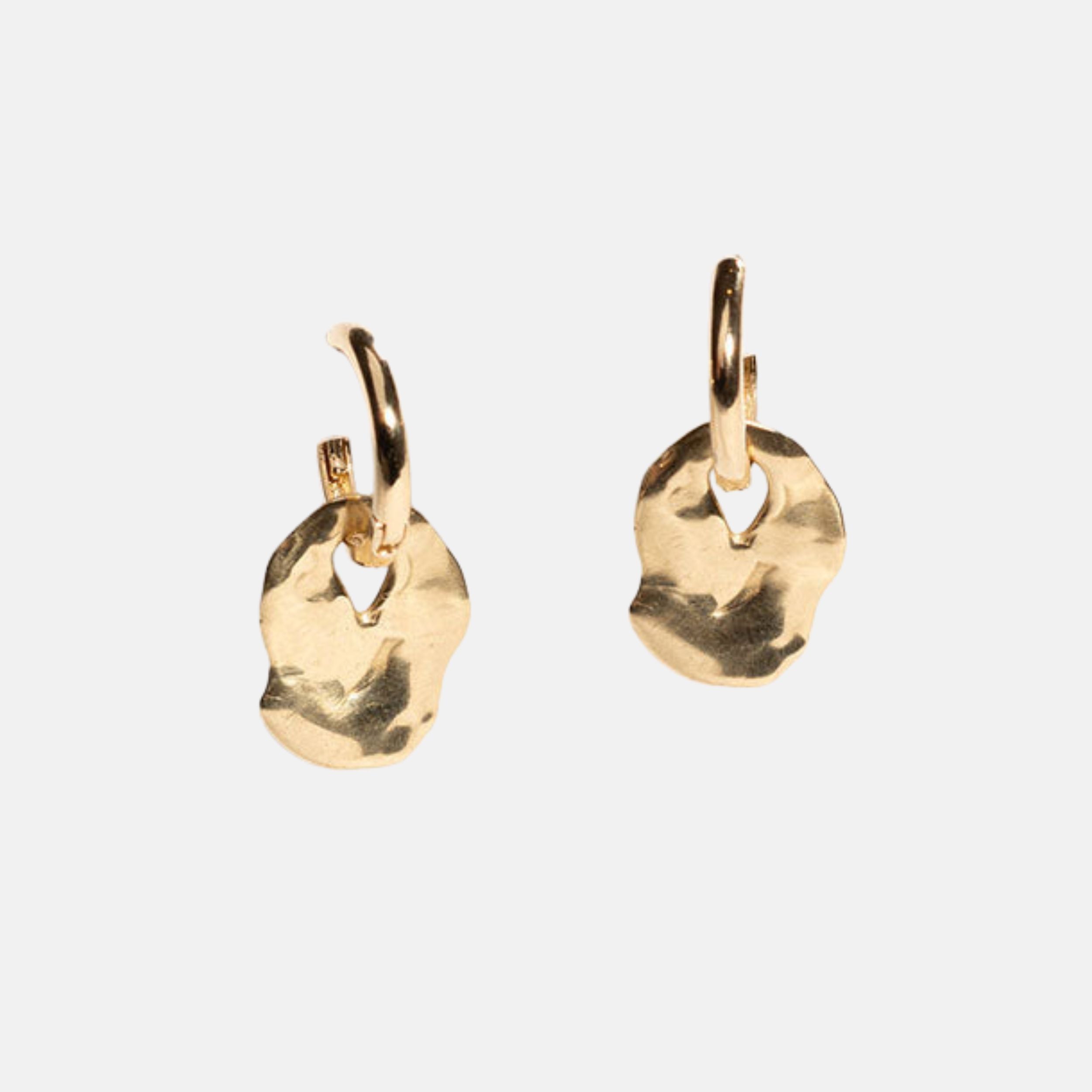 Fluid Dangle Hoop by Rebecca Pinto - At Present Jewelry