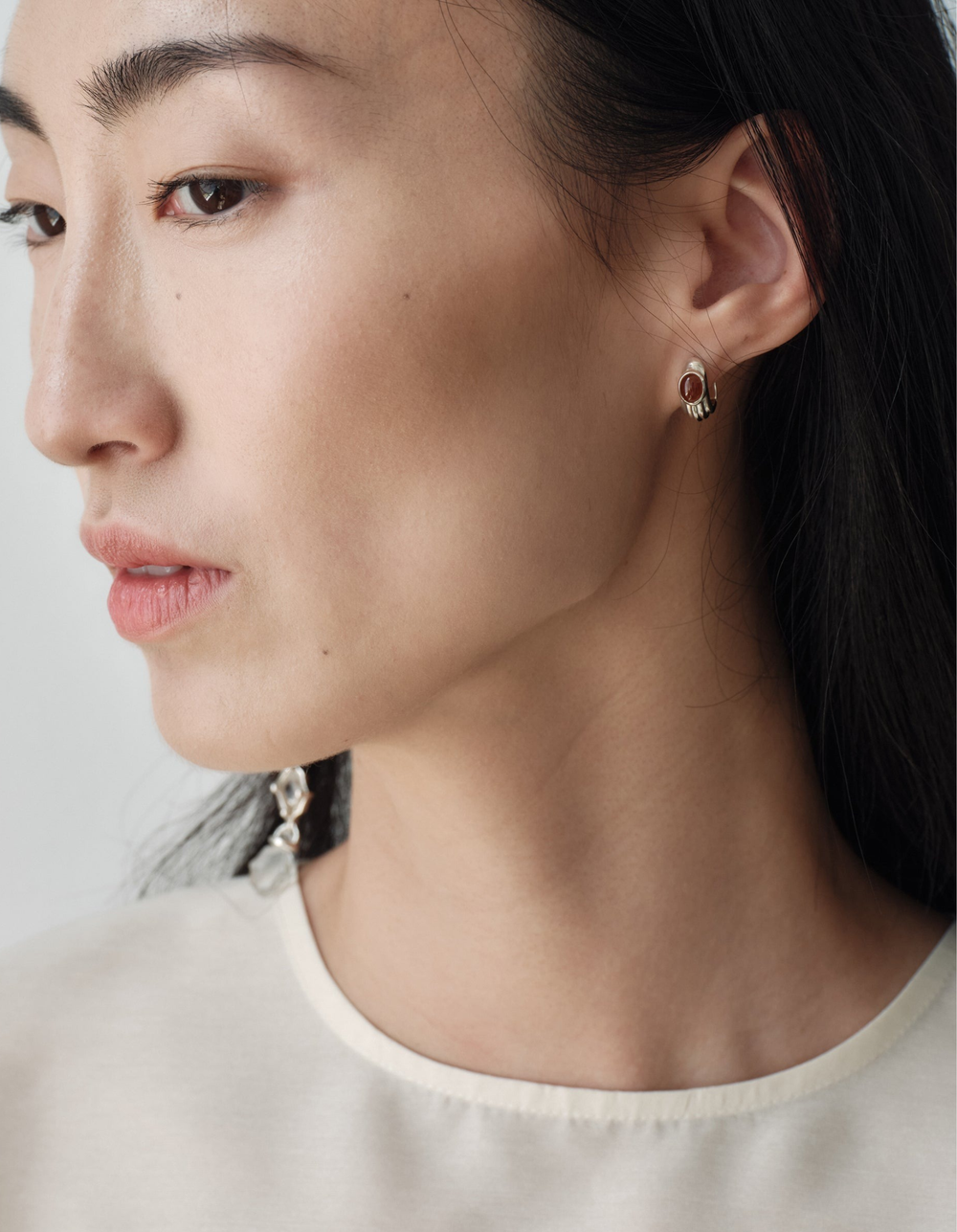 Scallop Hoop Earrings