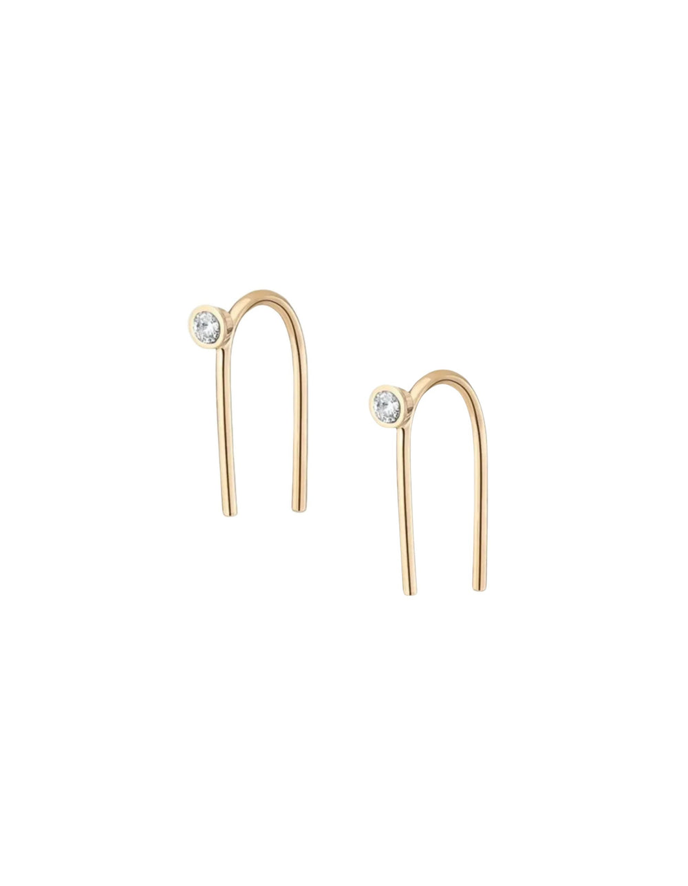 One Pointer Mini Thread Earrings