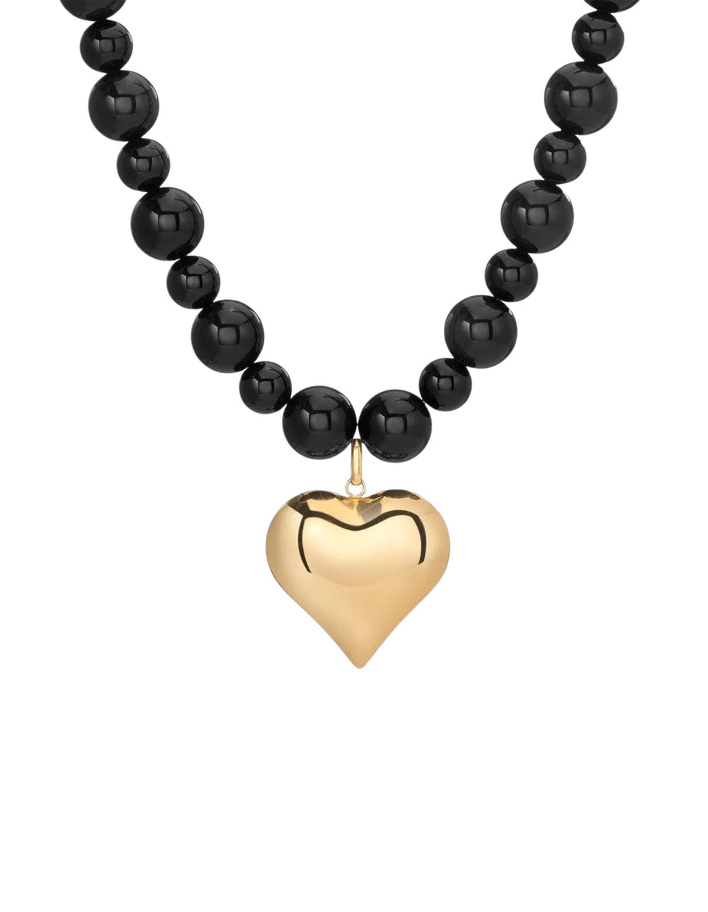 Midnight Heart of Gold Necklace