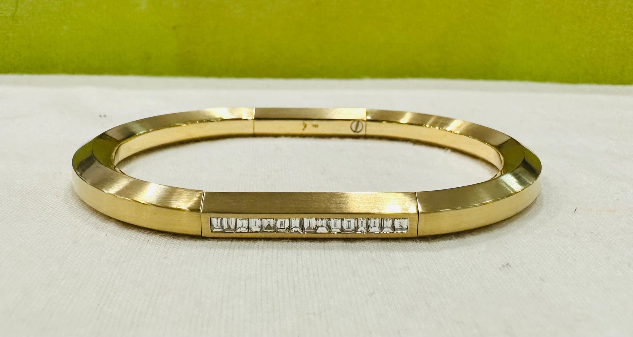Vault Bracelet with Baguette Diamonds