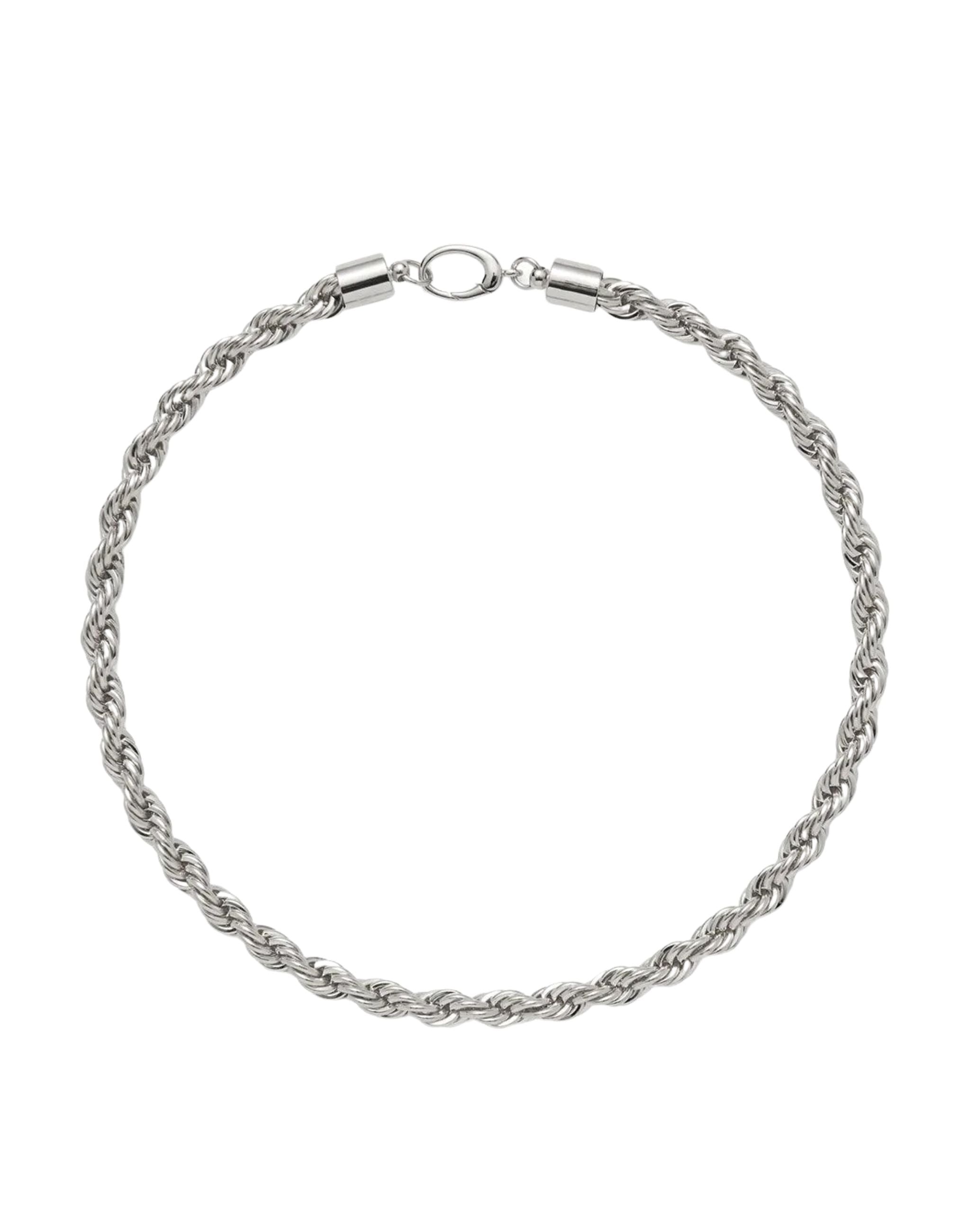 XL Rope Chain Necklace in Silver