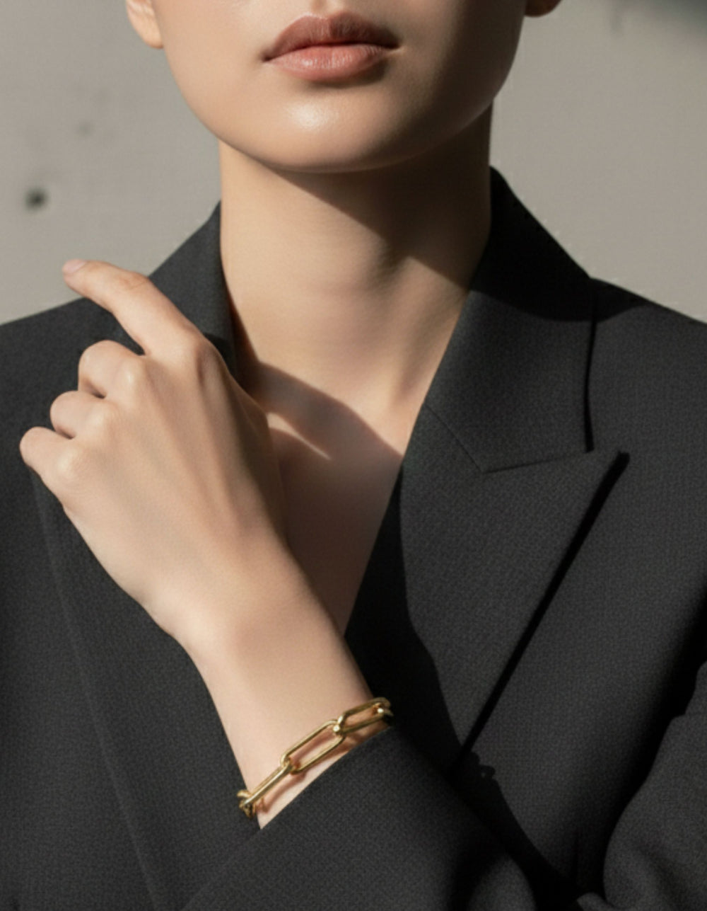 Milano Elongated Chunky Pinched Link Bracelet