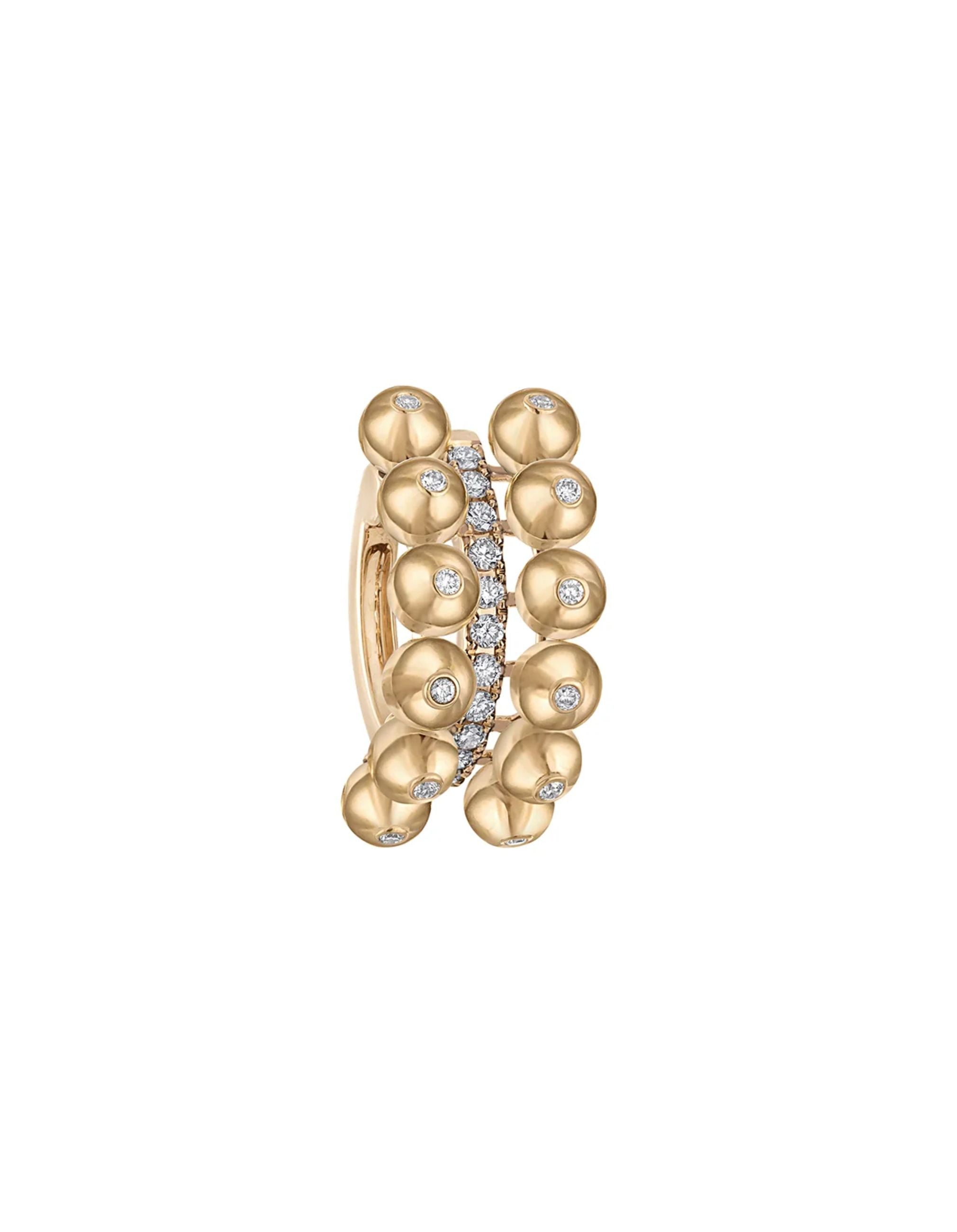 Bubbles Double Row Ear Cuff