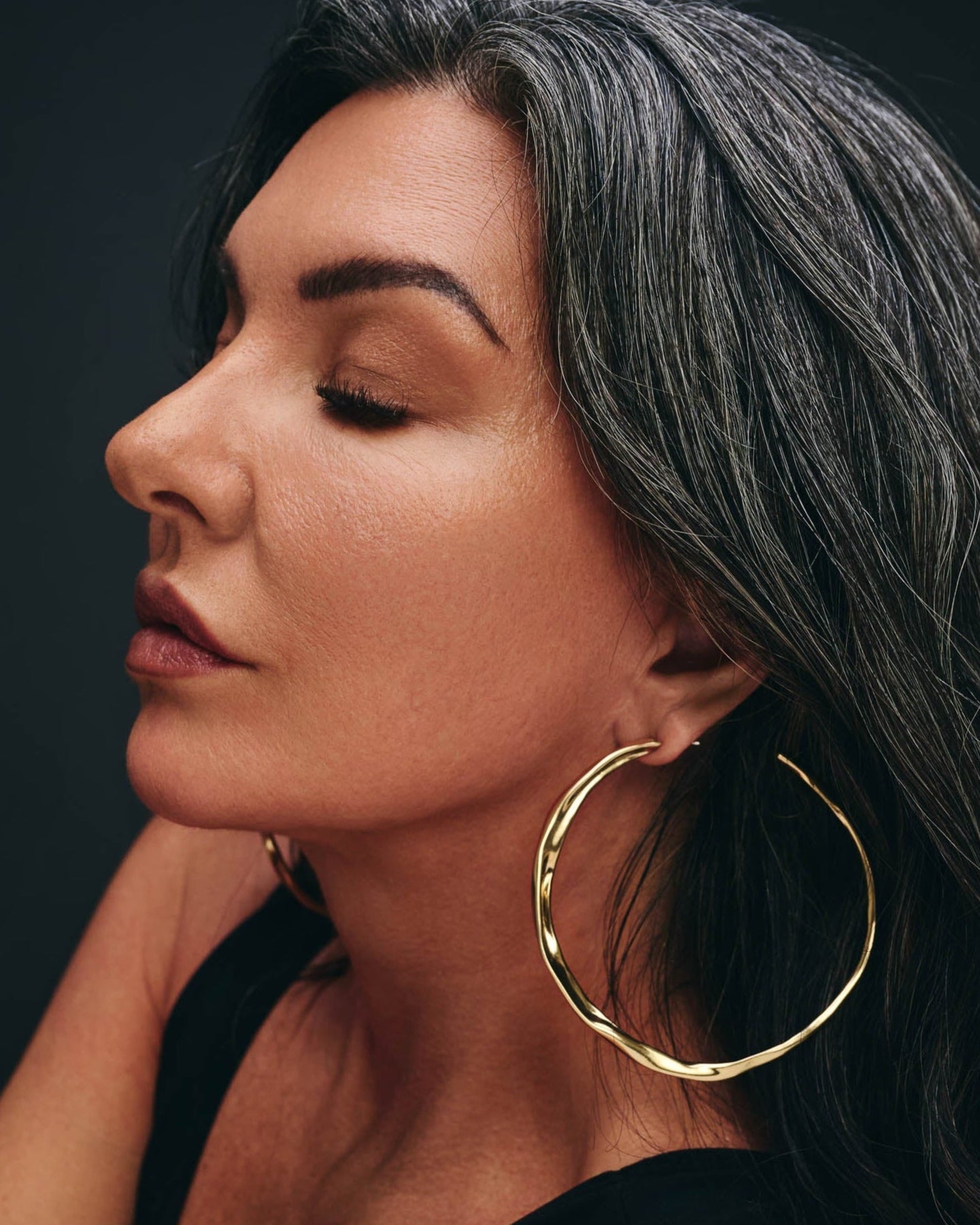 Sinew Hoops Large by Ariana Boussard-Reifel - At Present Jewelry