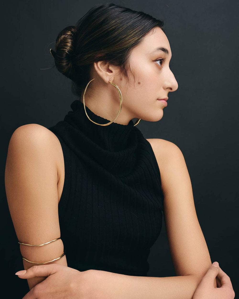 Sinew Hoops Large by Ariana Boussard-Reifel - At Present Jewelry
