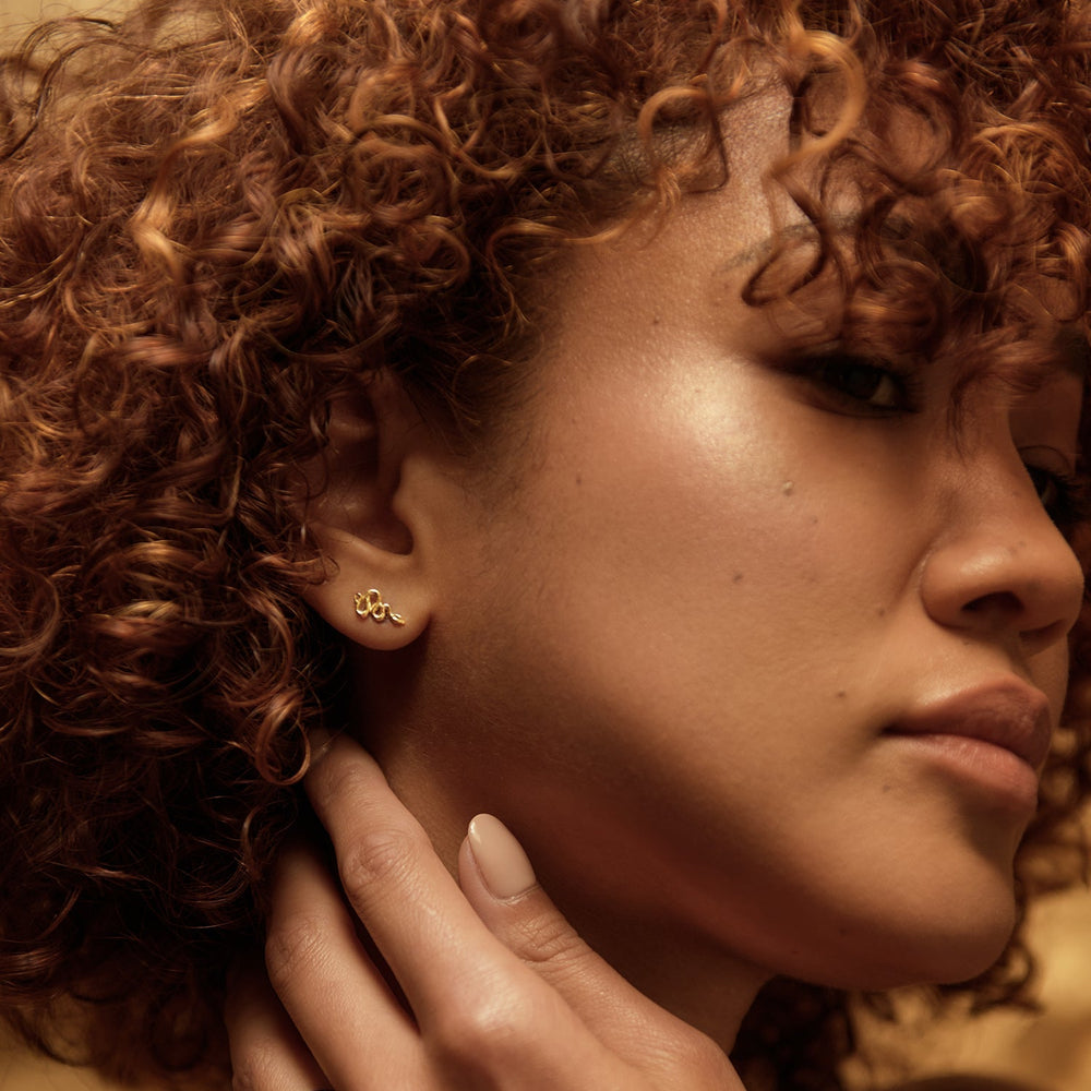 Snake Stud Earrings by Alice Pierre - At Present Jewelry