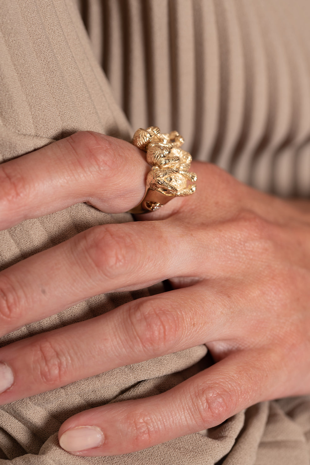 Wise Monkeys Ring by Eden Presley - At Present Jewelry