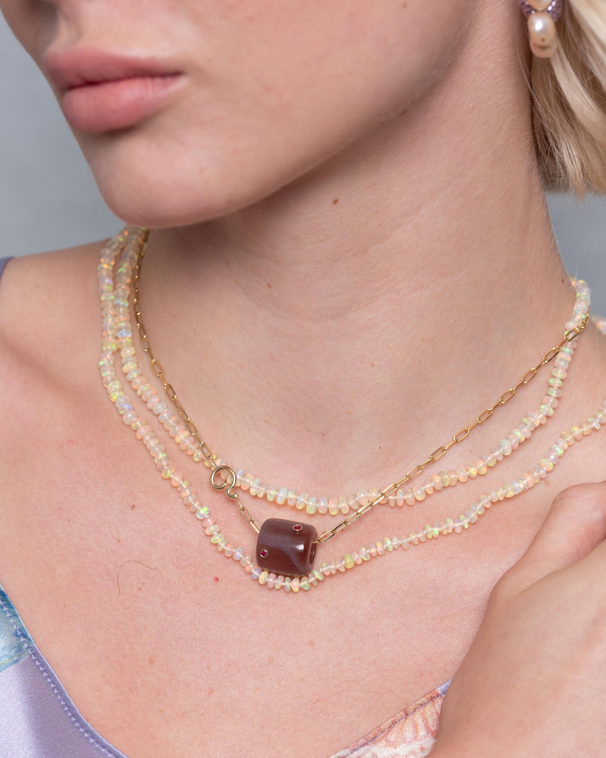 Twilight Opal Necklace by Encirkled Jewelry - At Present Jewelry