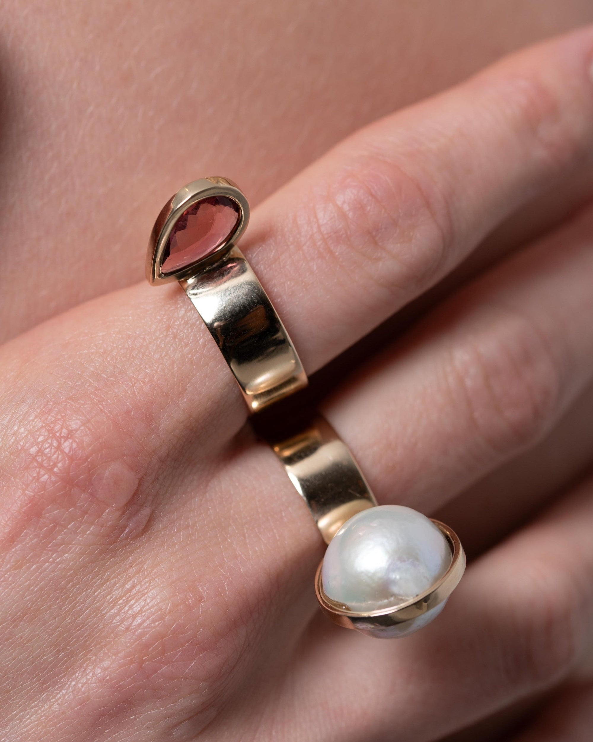 Perched Setting Ring with Pink Tourmaline by Leslie Paige Jewelry - At Present Jewelry