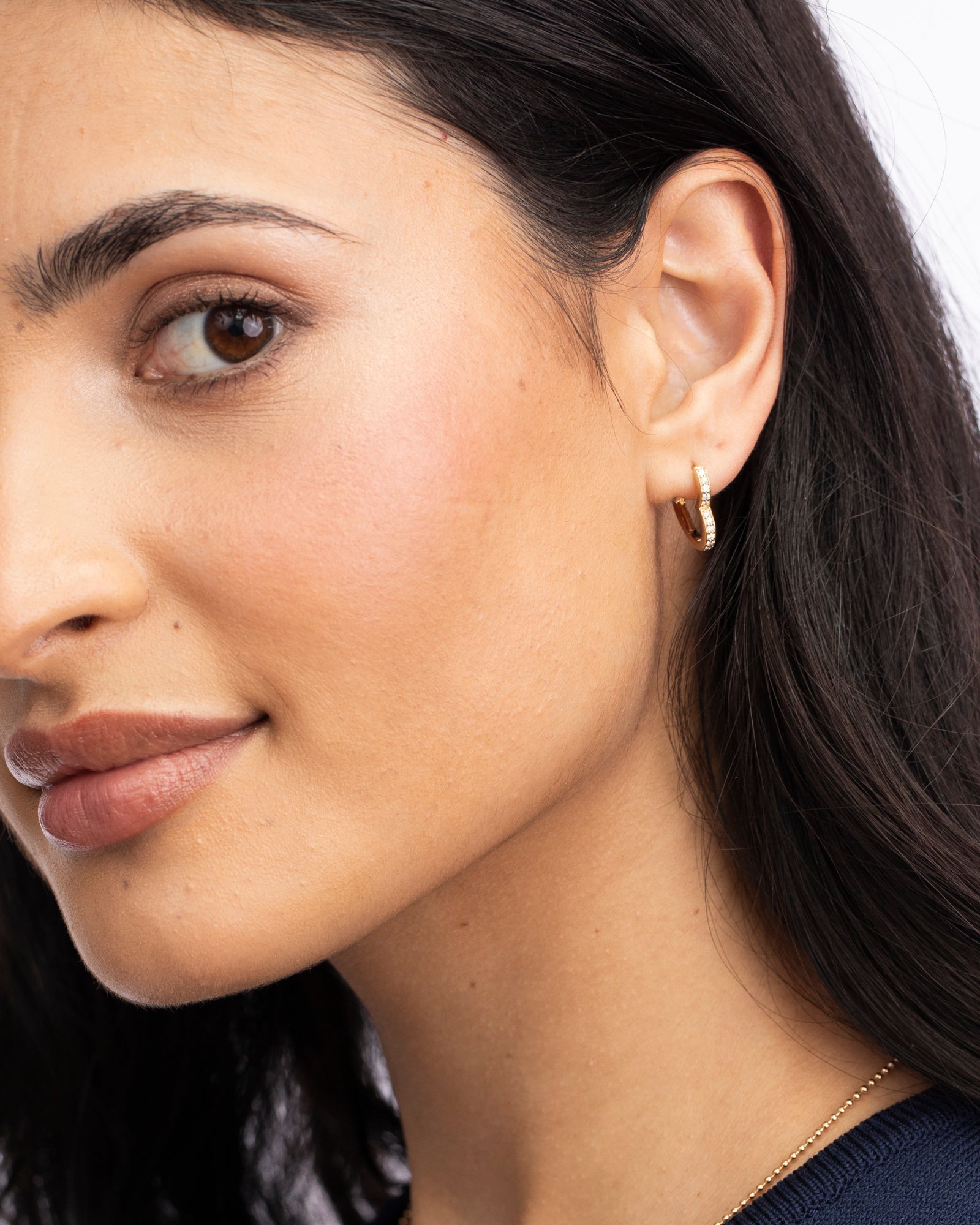 Heart Pavé Huggies by Ariel Gordon Jewelry - At Present Jewelry