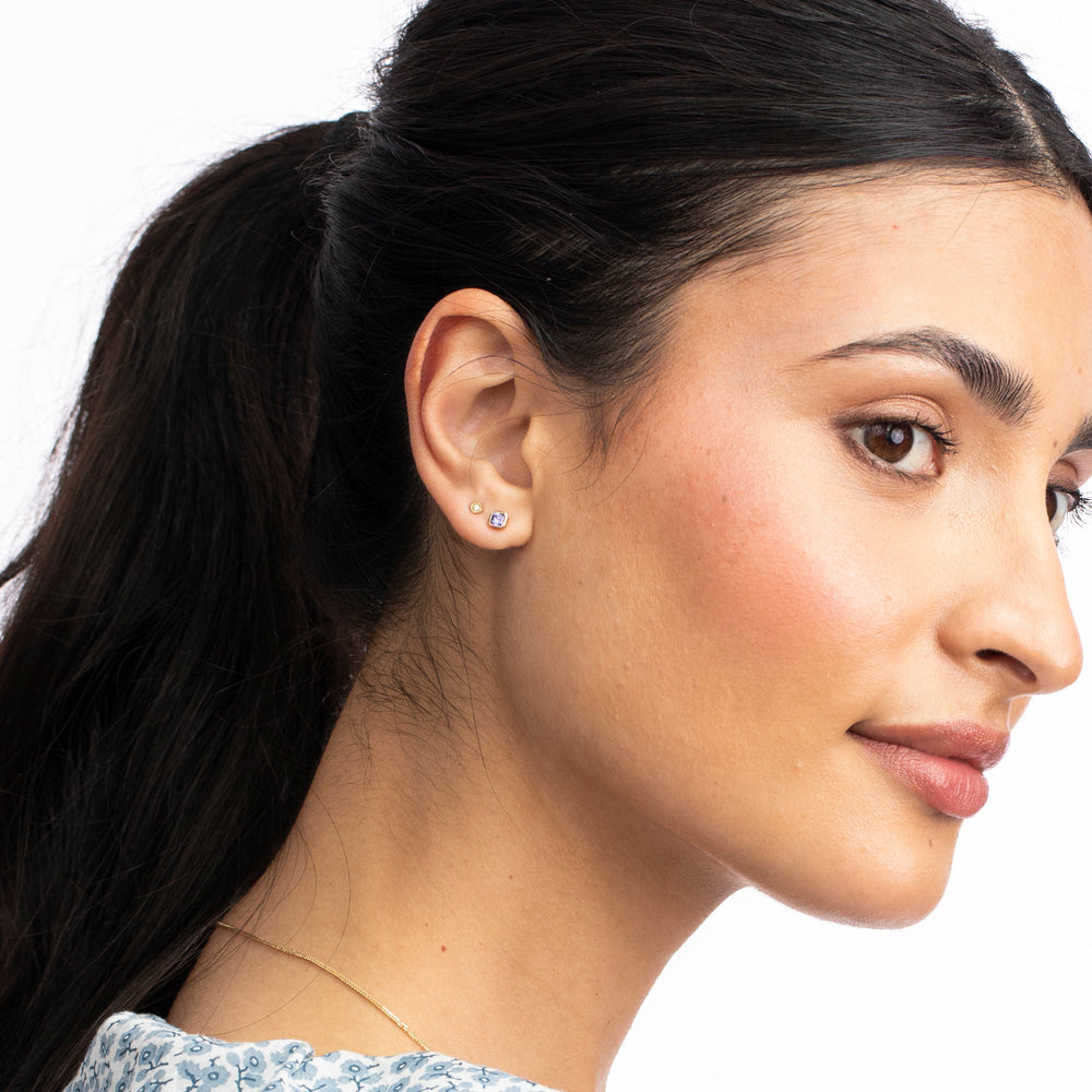 Petite Iris Asscher Studs by Ariel Gordon Jewelry - At Present Jewelry