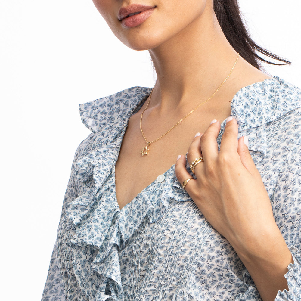 Diamond Star of David Talisman Charm by Ariel Gordon Jewelry - At Present Jewelry