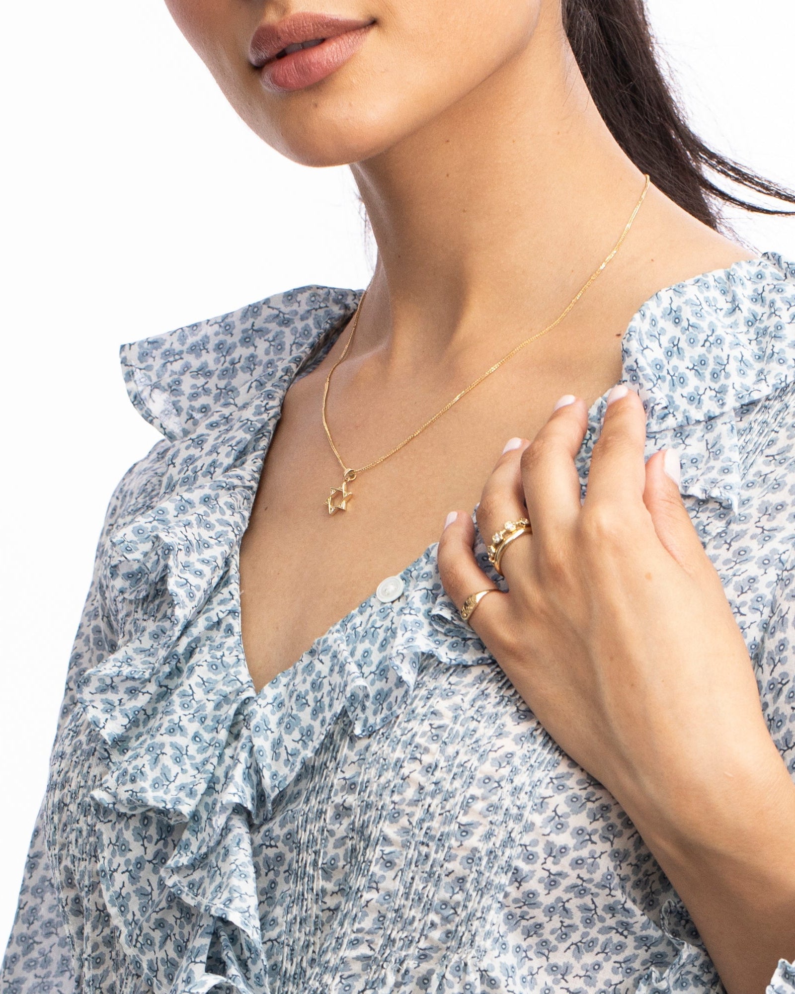 Diamond Star of David Talisman Charm by Ariel Gordon Jewelry - At Present Jewelry