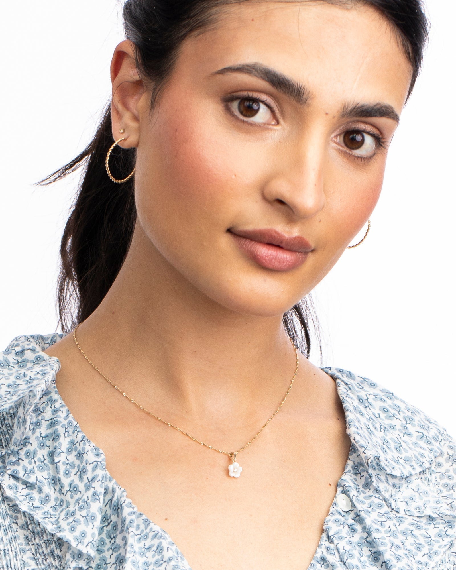 Diamond Blossom Mother of Pearl Charm by Ariel Gordon Jewelry - At Present Jewelry