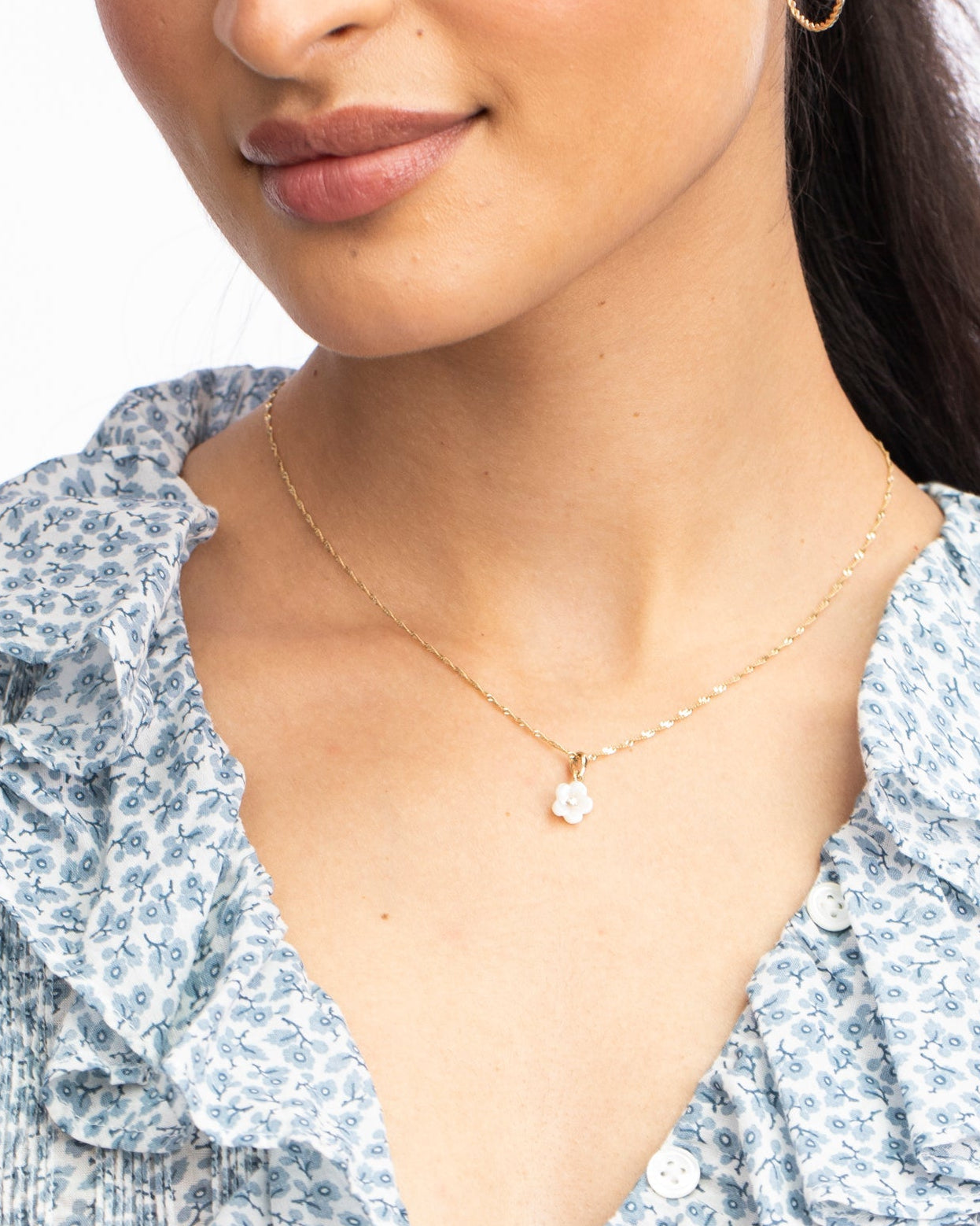 Diamond Blossom Mother of Pearl Charm by Ariel Gordon Jewelry - At Present Jewelry