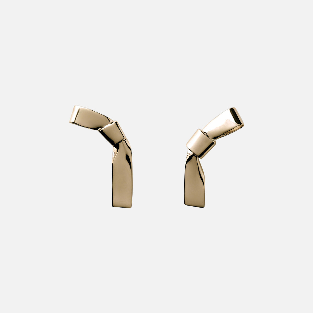 Gold Plated Grand Cravat Earrings, Small