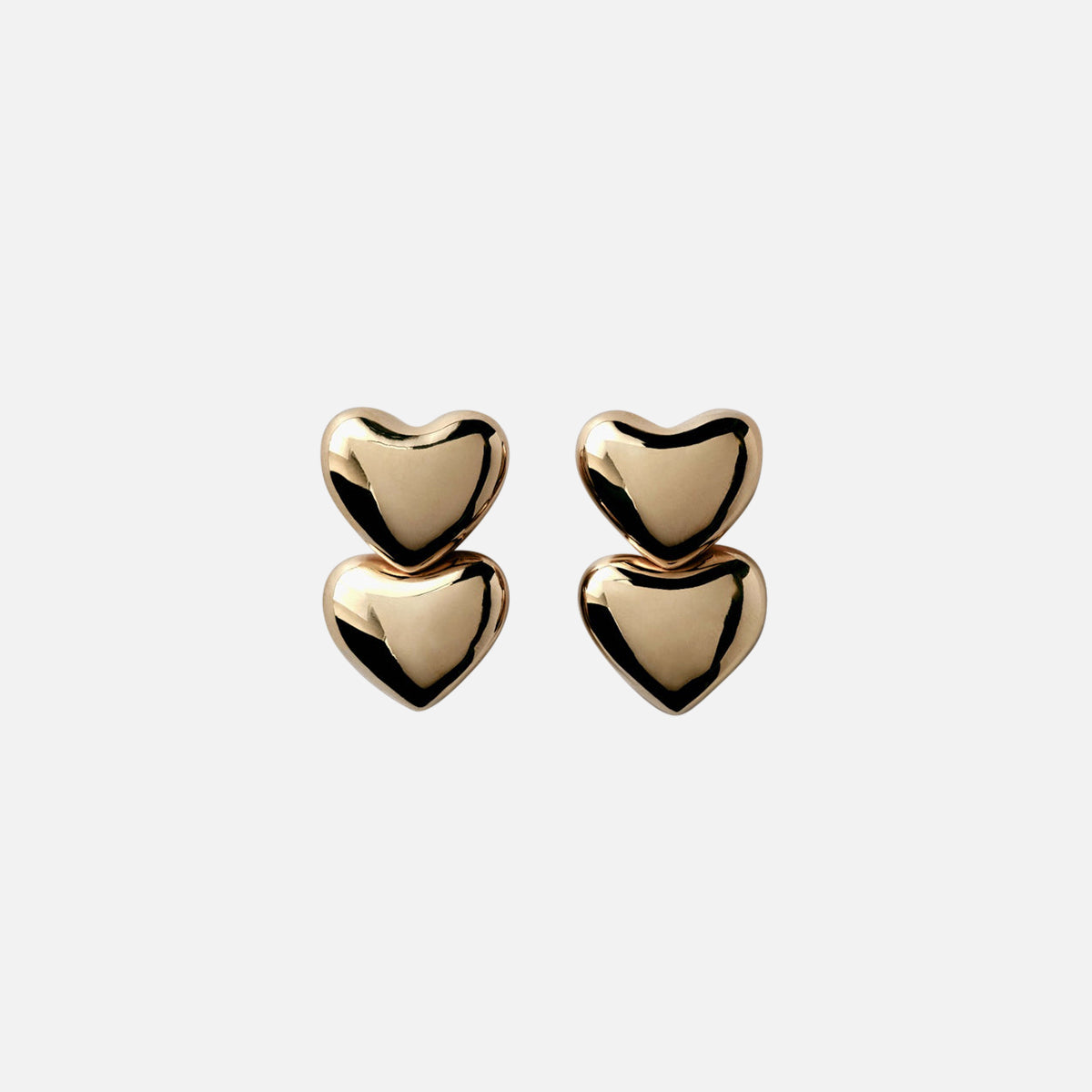Gold Plated Dual Voluptuous Earrings