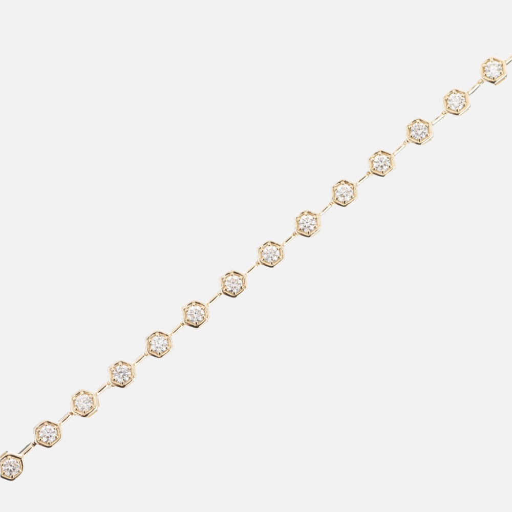 Diamond Hex Tennis Bracelet by Ariel Gordon Jewelry - At Present Jewelry