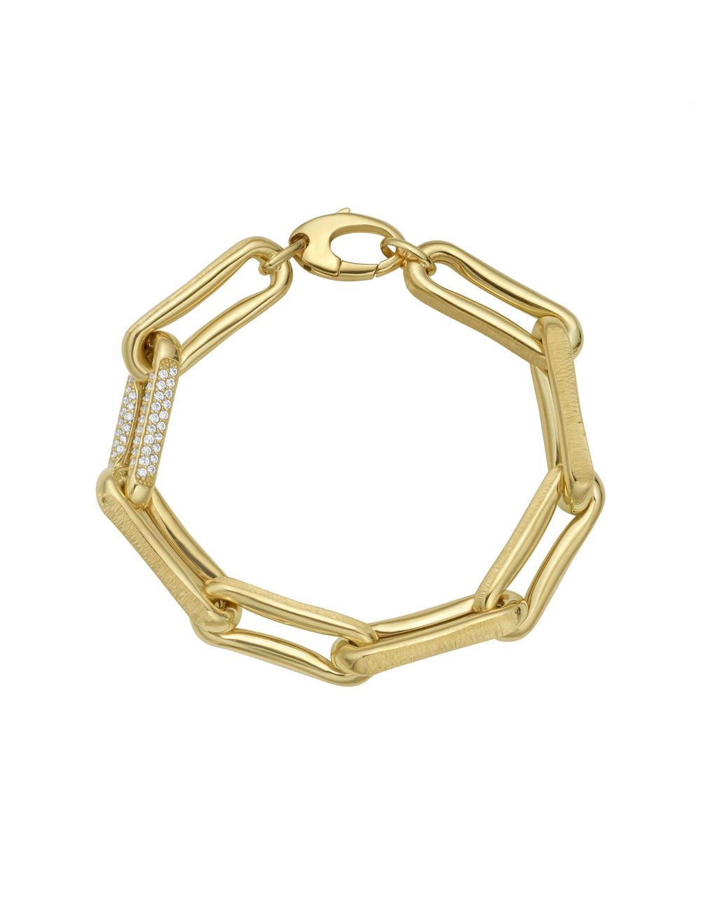 Milano Diamond Pinched Link Bracelet