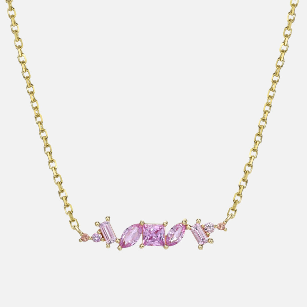 Pink Ombre Chaos Necklace by Meredith Young - At Present Jewelry