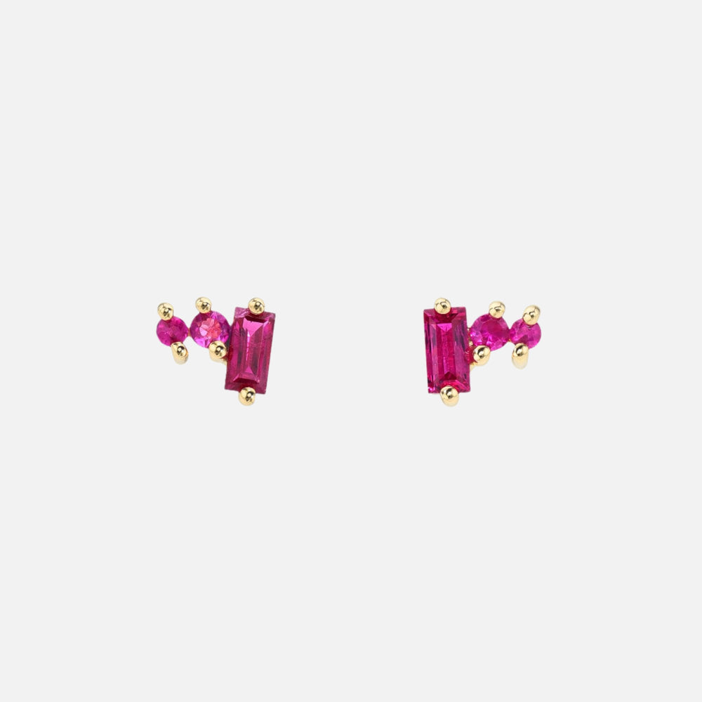 Gemstone Petite Post Earrings by Meredith Young - At Present Jewelry