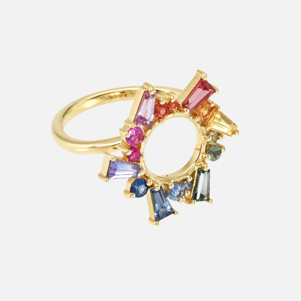 Rainbow Sapphire Ring by Meredith Young - At Present Jewelry