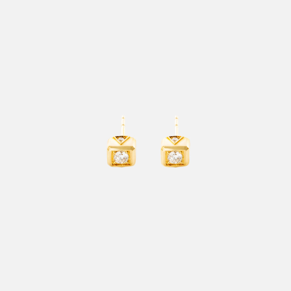 Code Stud Earrings by James Banks Design - At Present Jewelry