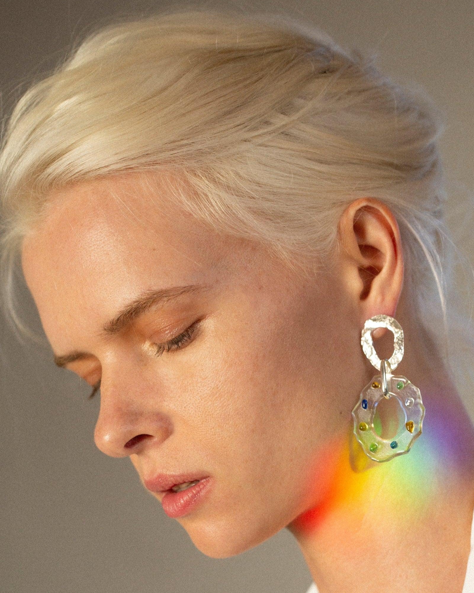High Tide Earrings in Spectrum by CLED - At Present Jewelry