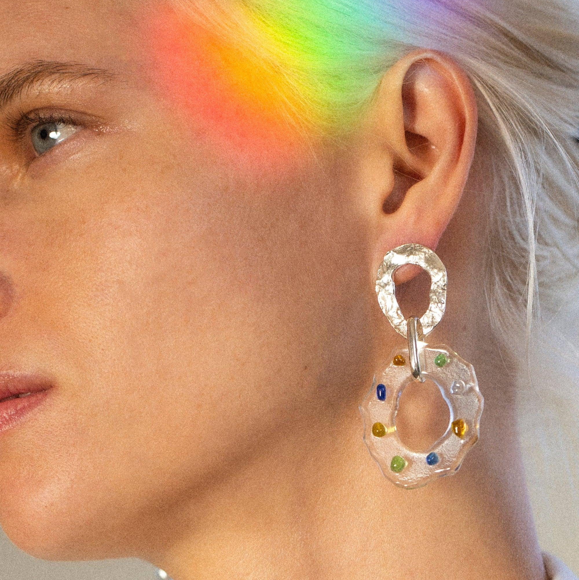 High Tide Earrings in Spectrum by CLED - At Present Jewelry