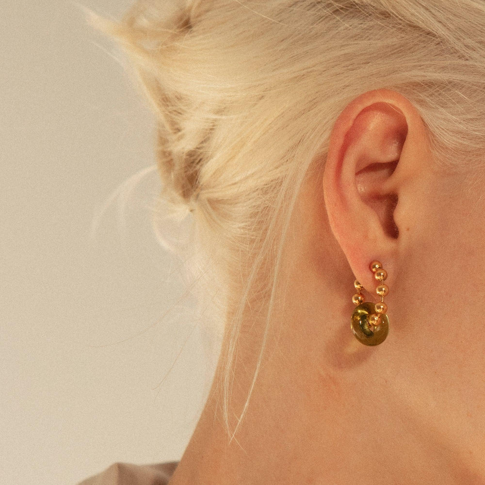 Donut Ball Hoop Earrings by CLED - At Present Jewelry