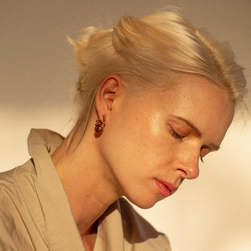 Donut Ball Hoop Earrings by CLED - At Present Jewelry