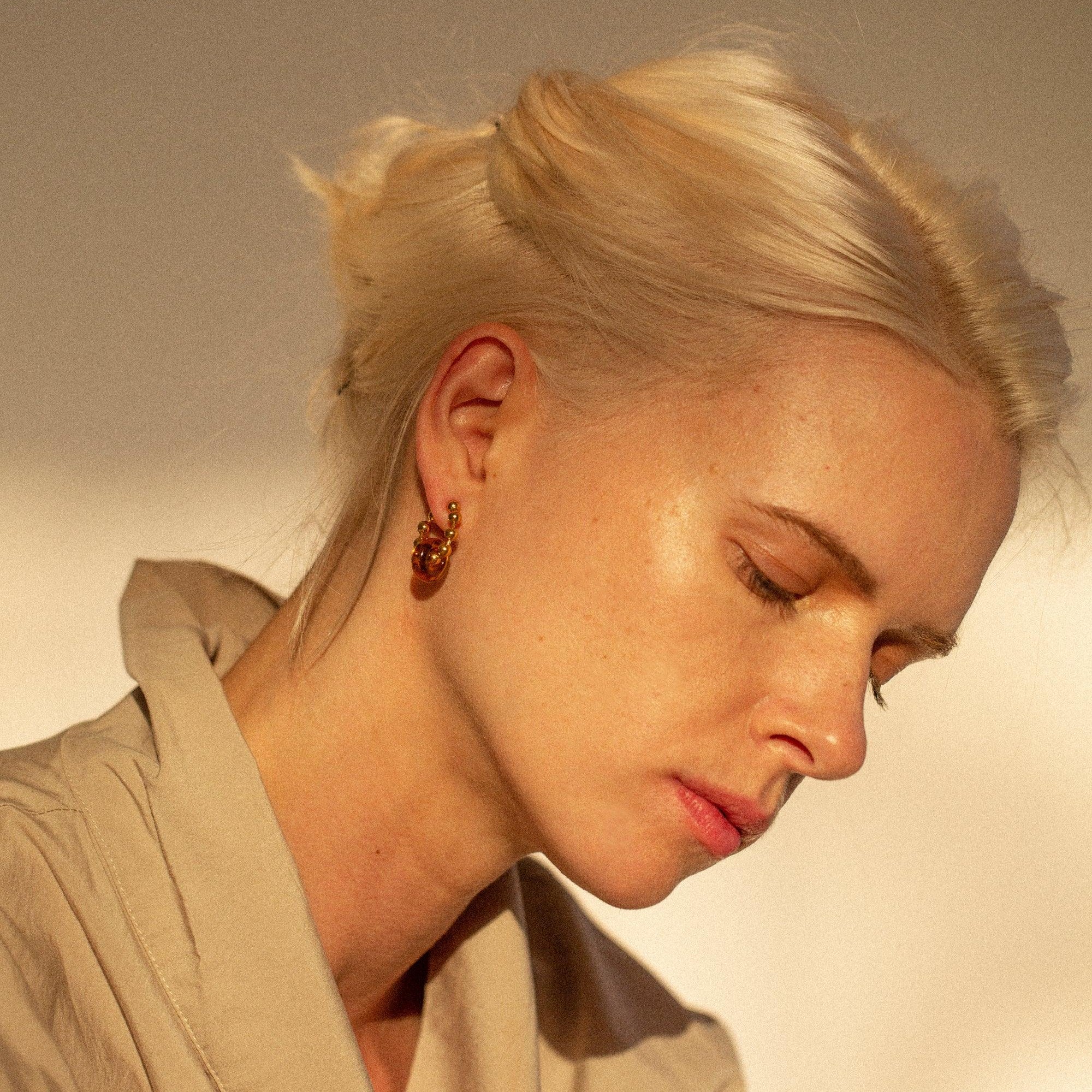 Donut Ball Hoop Earrings by CLED - At Present Jewelry