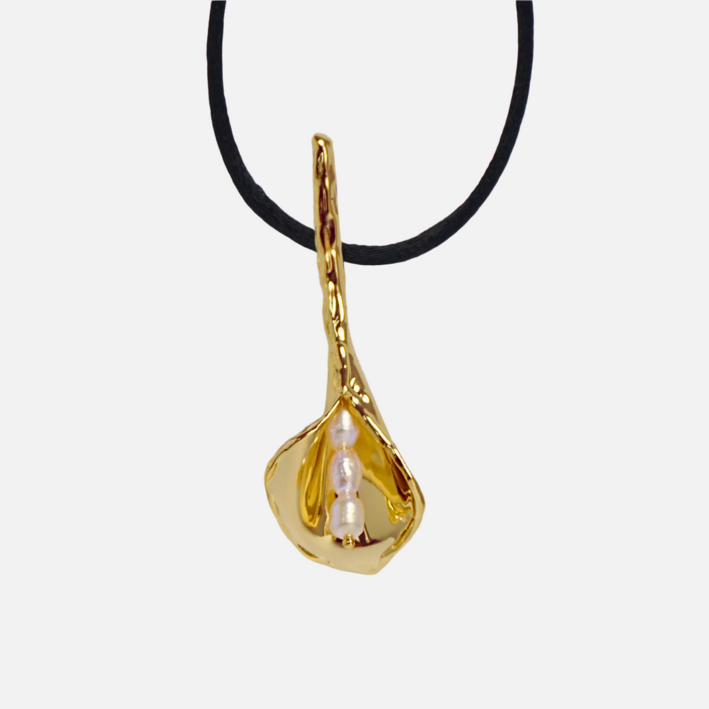Calla Lily Pendant by Anita Berisha - At Present Jewelry