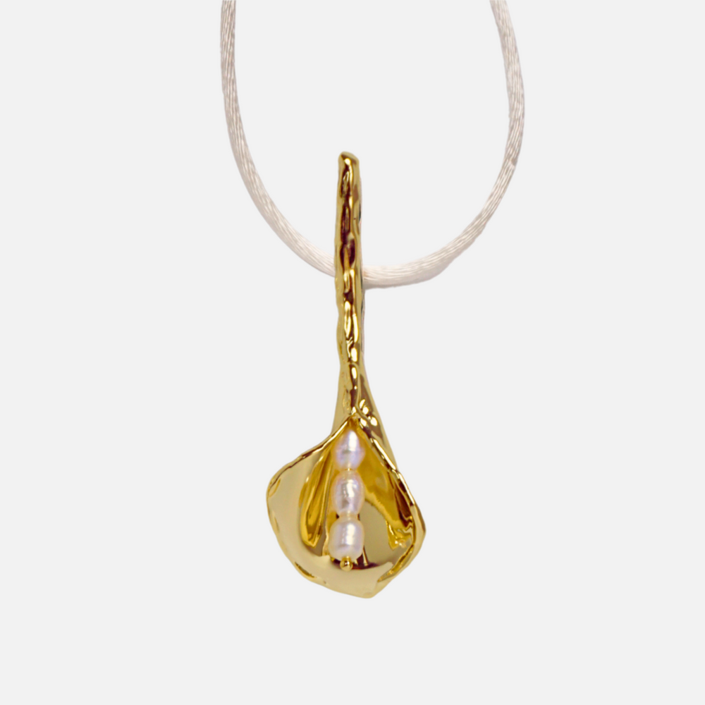 Calla Lily Pendant by Anita Berisha - At Present Jewelry