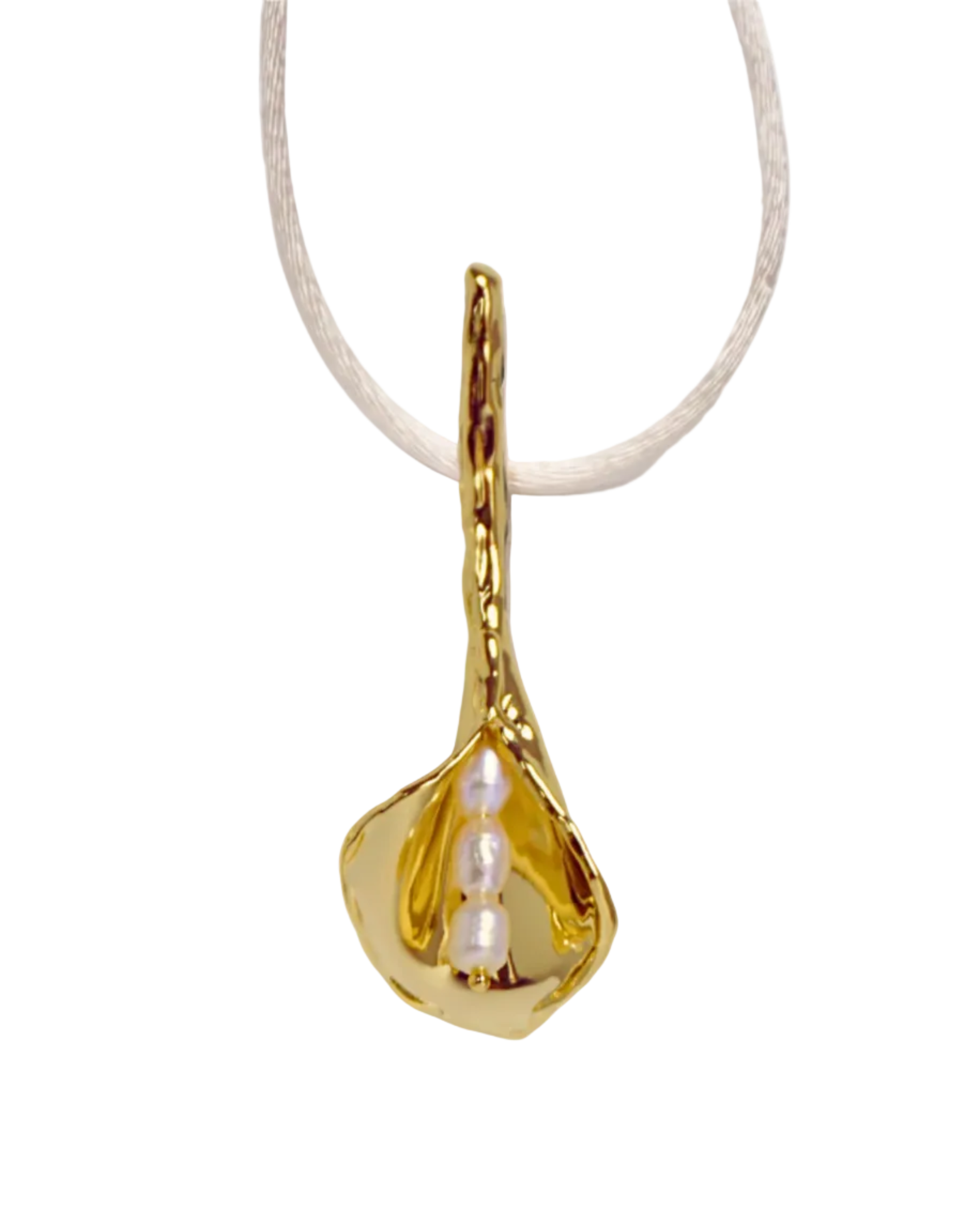 Calla Lily Pendant by Anita Berisha - At Present Jewelry