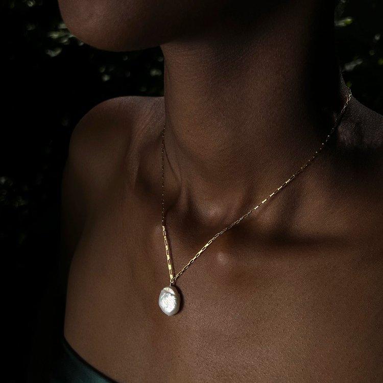 Supermoon Necklace, Gold - At Present Jewelry