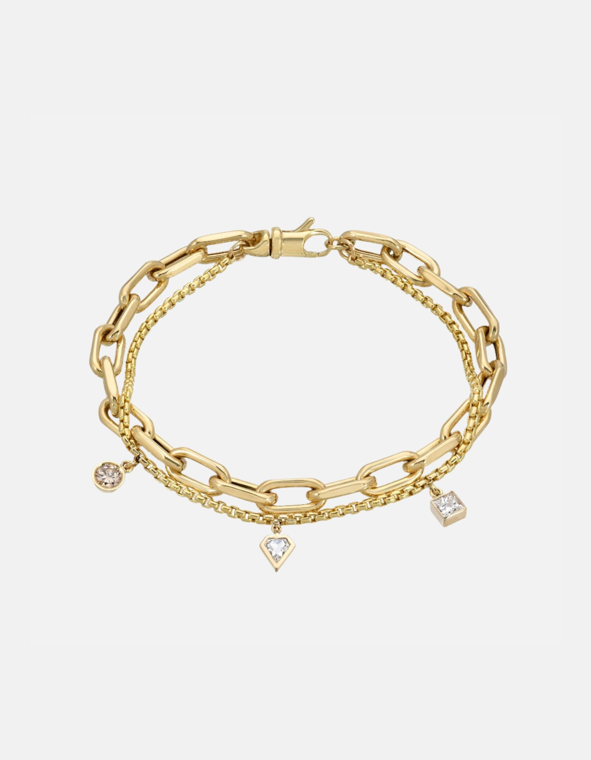 Elongated Link Double Bracelet