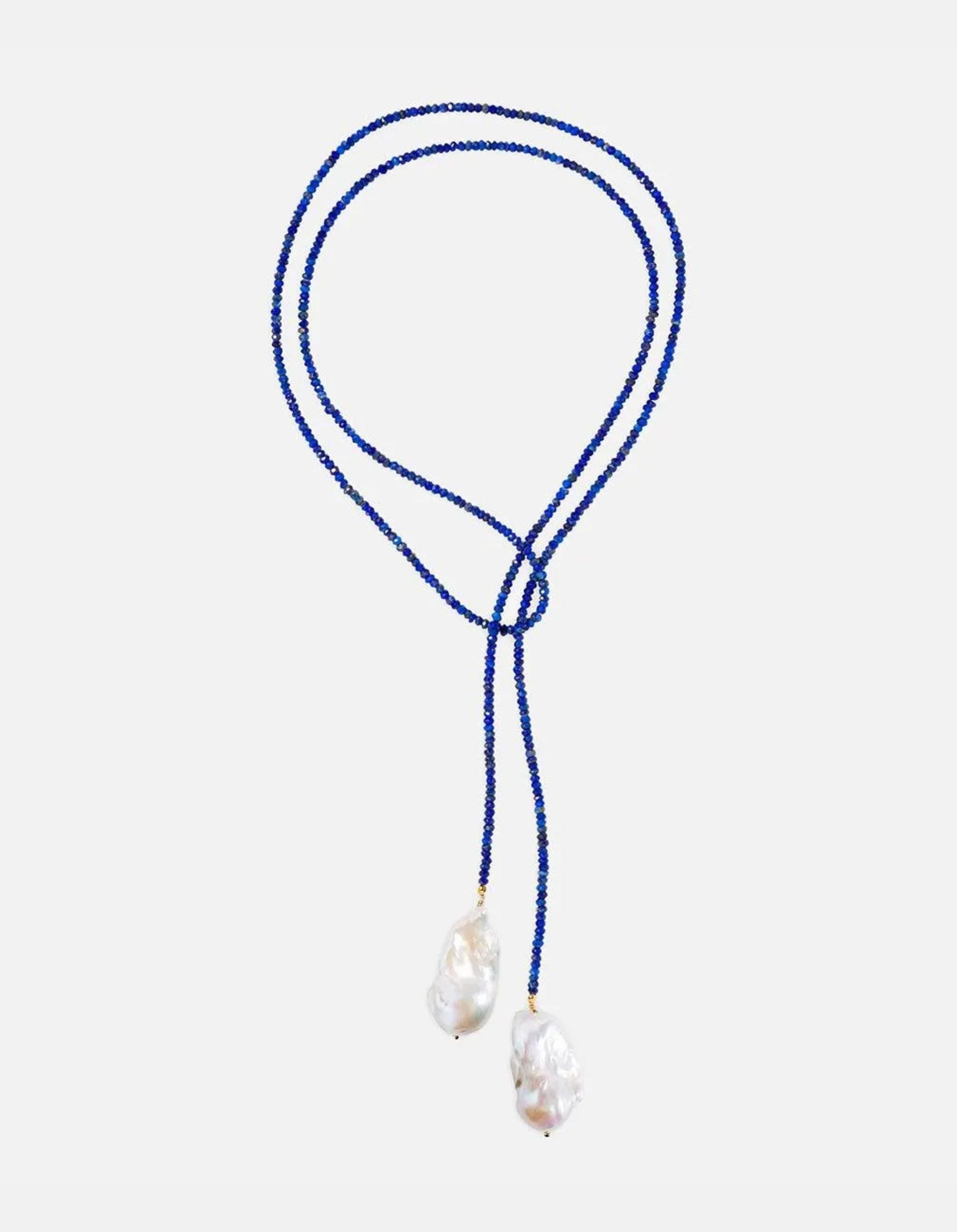 Lapis Classic Gemstone Lariat by Joie DiGiovanni - At Present Jewelry