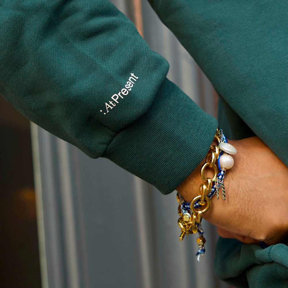 Materialist Crewneck by At Present - At Present Jewelry