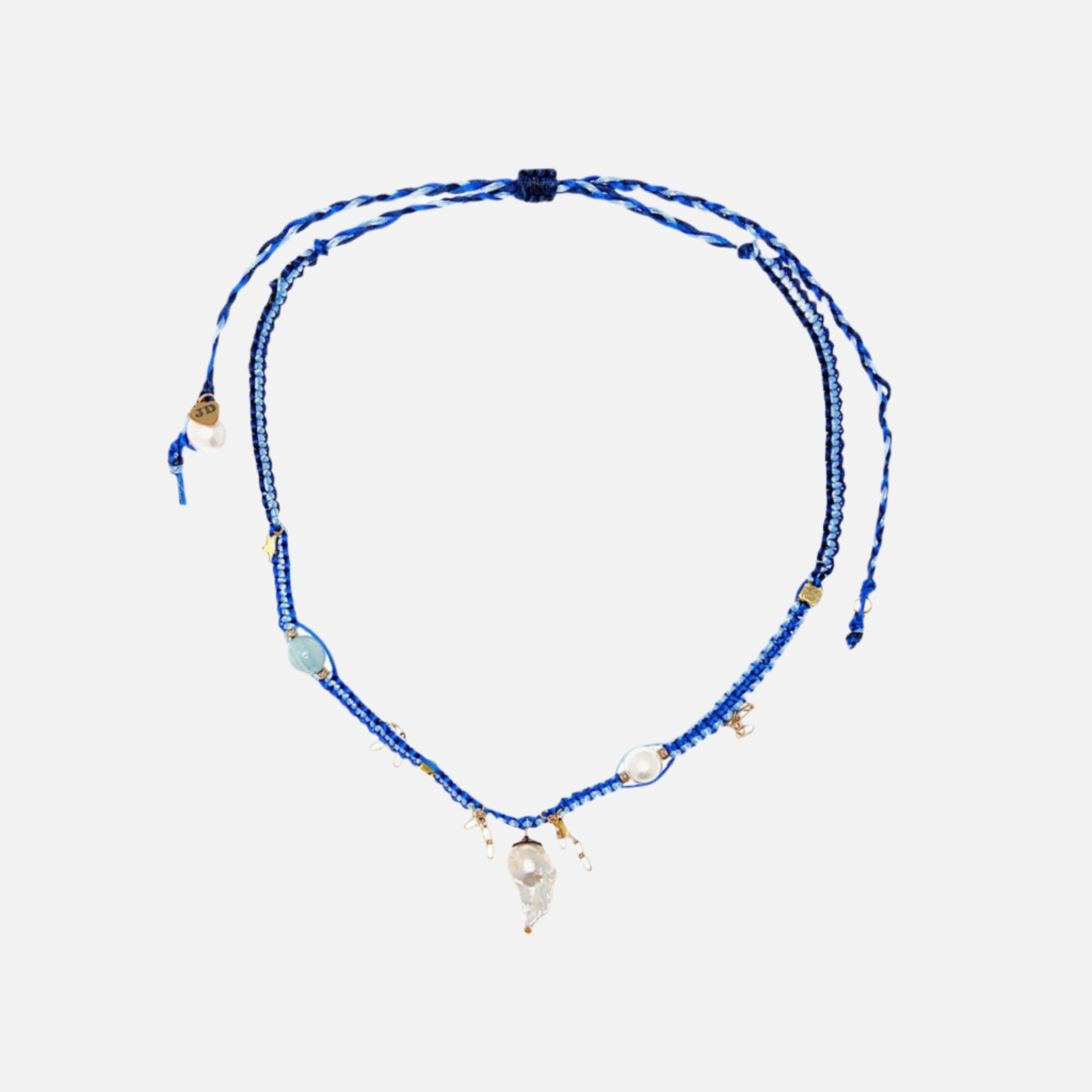 Blue Sky Diamond Silk Rockstar Necklace