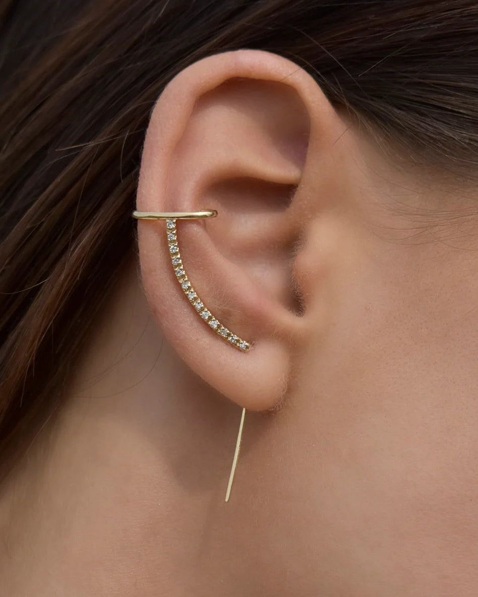 Pavé Needle Cuff Earring