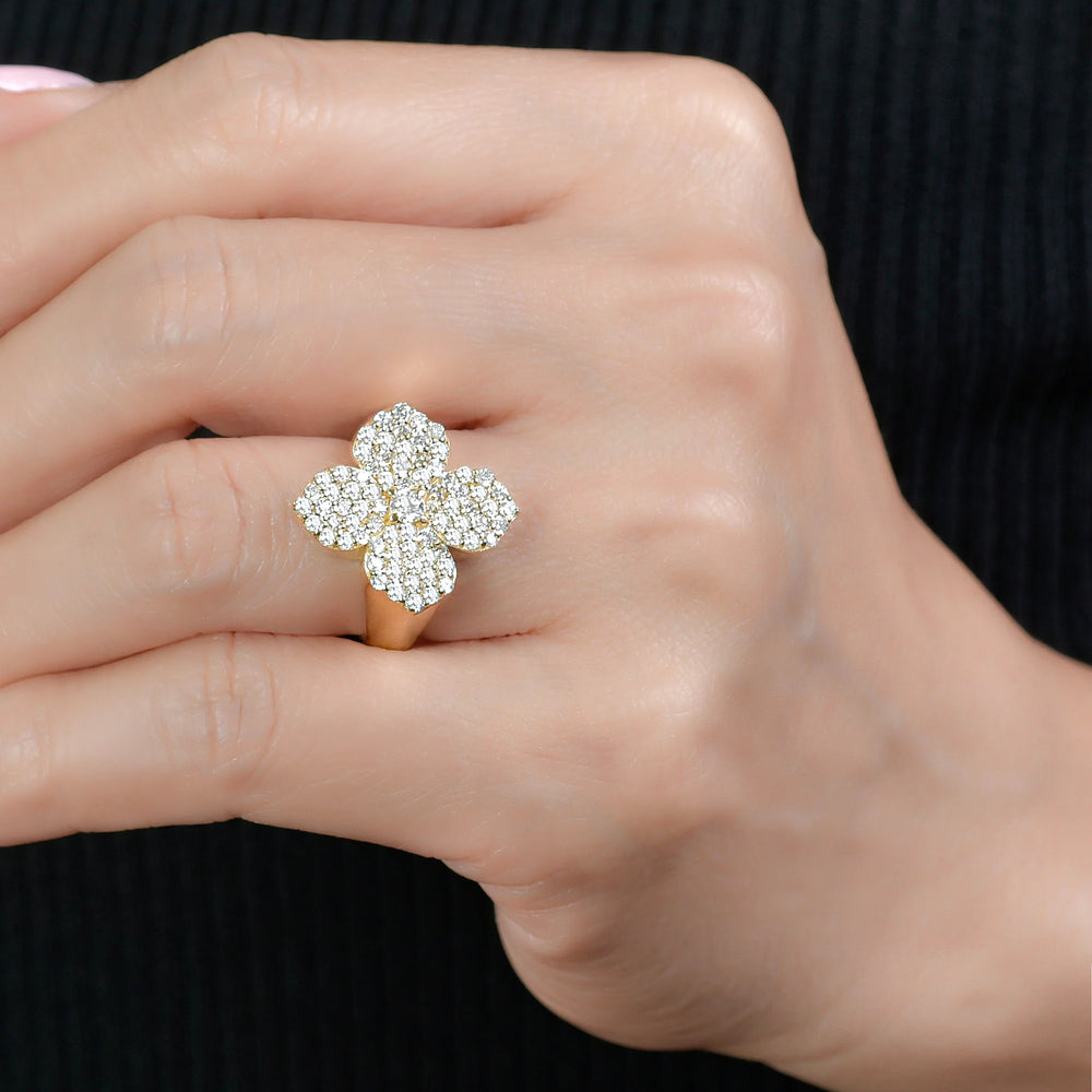 Flora Diamond Signet Statement Ring by Lionheart - At Present Jewelry