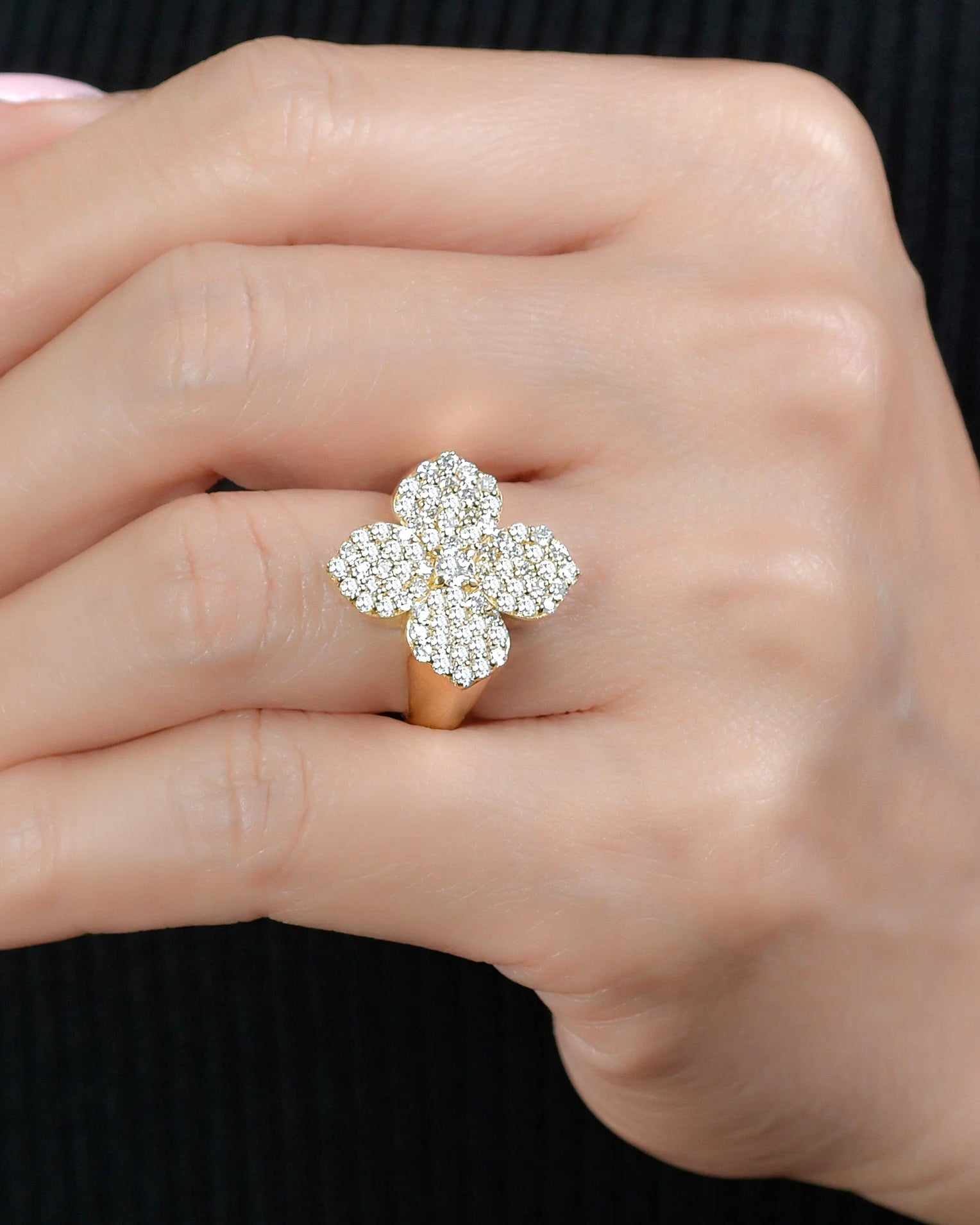 Flora Diamond Signet Statement Ring by Lionheart - At Present Jewelry