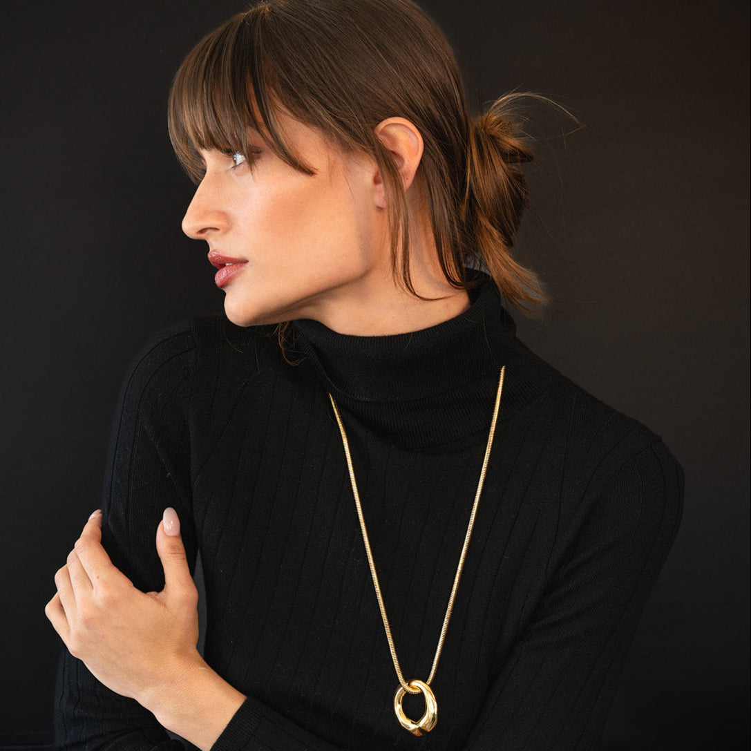 Organic Circle Pendant by Christina Caruso - At Present Jewelry