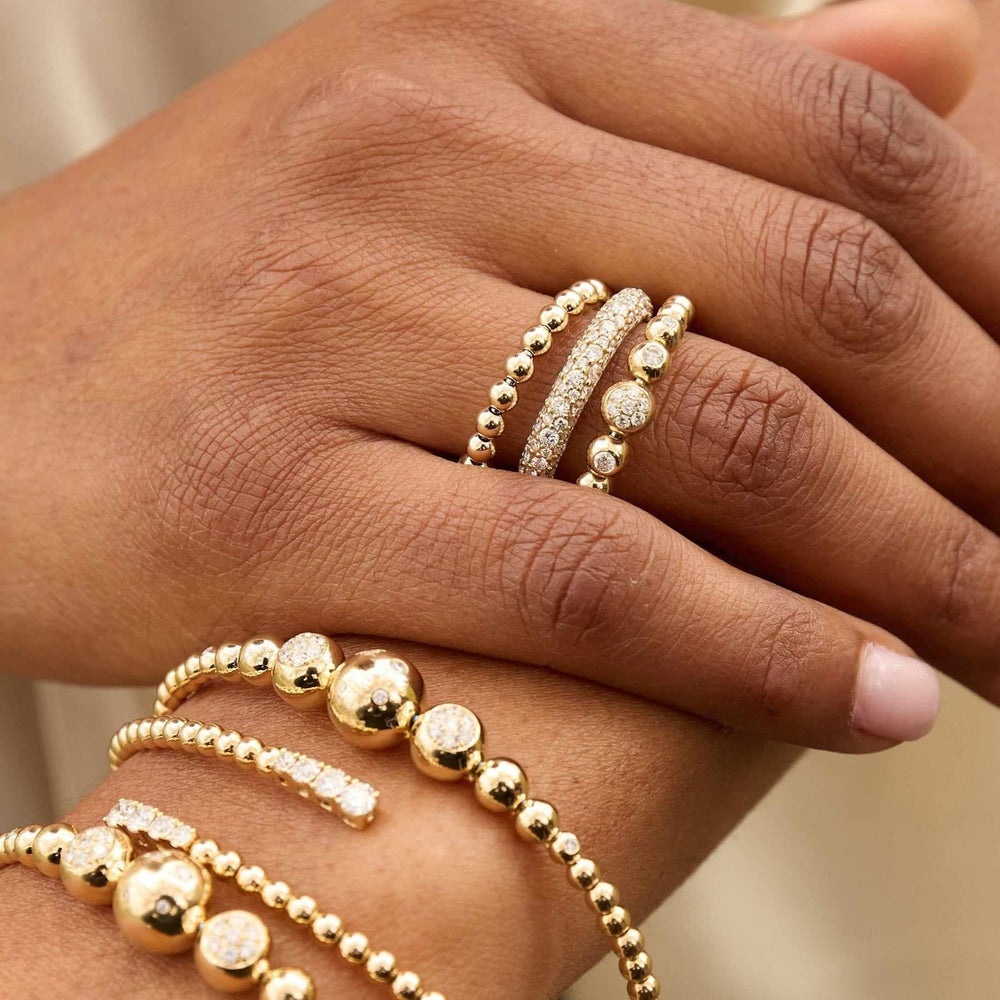 Beaded Bubbles Stack Ring by Eden Presley - At Present Jewelry