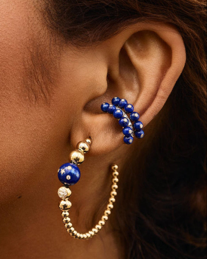 Bubbles Double Row Ear Cuff by Eden Presley - At Present Jewelry