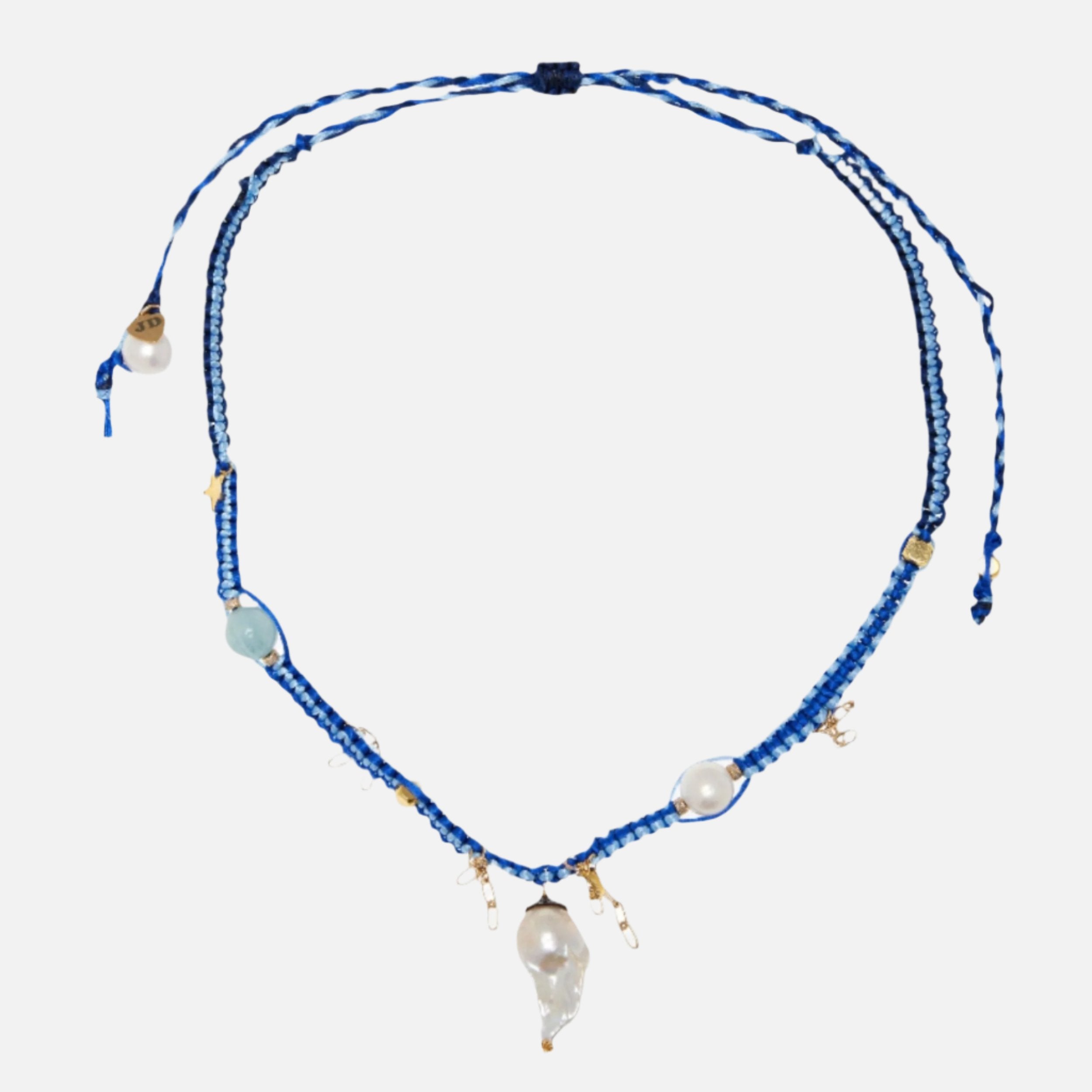 Blue Sky Diamond Silk Rockstar Necklace