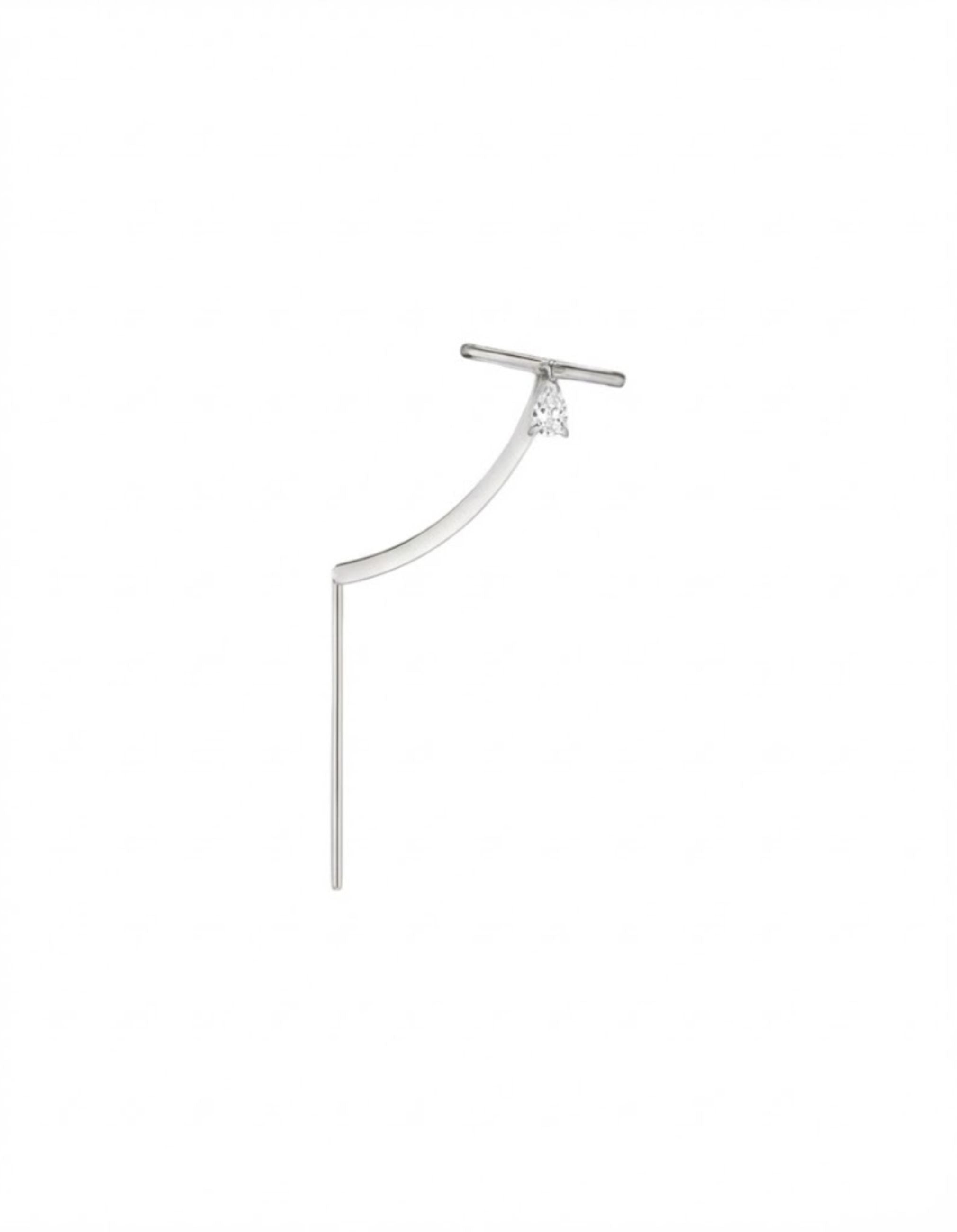 Daina Cuff Needle Gold Earring