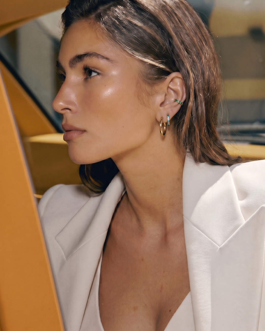 Emerald Ear Cuff